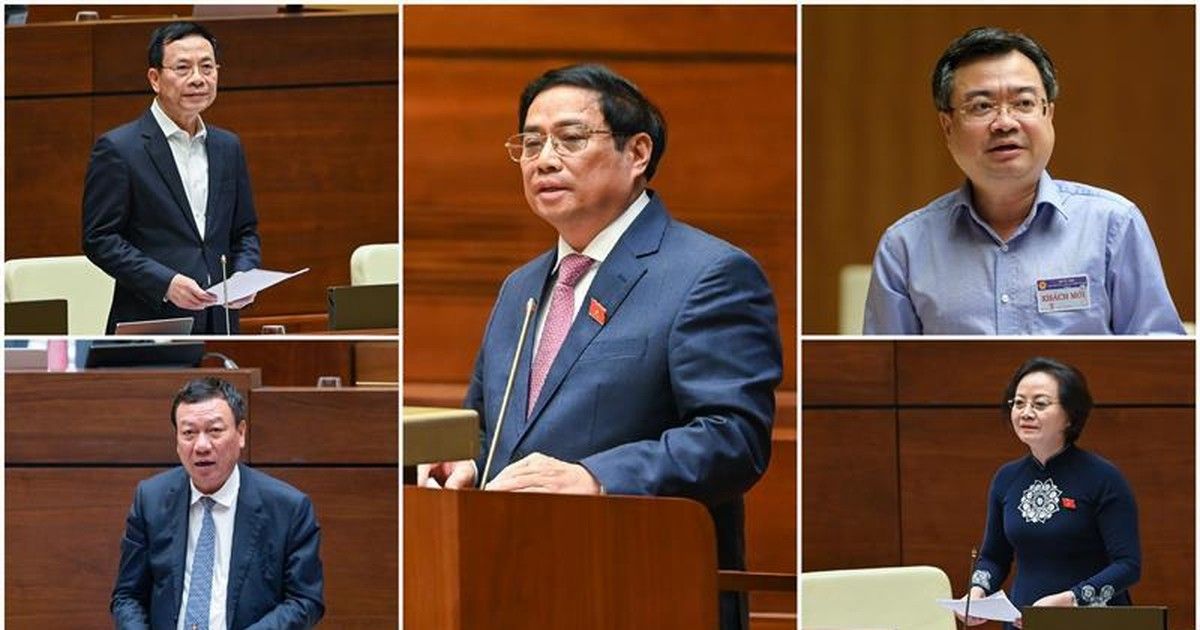 Thủ tướng cùng 4 trưởng ngành trả lời chất vấn tại Kỳ họp thứ tư, Quốc hội khóa XV