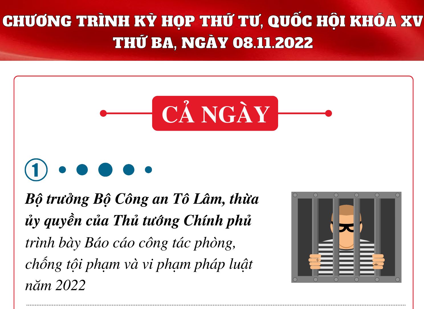 Chương trình làm việc của Quốc hội ngày 08.11