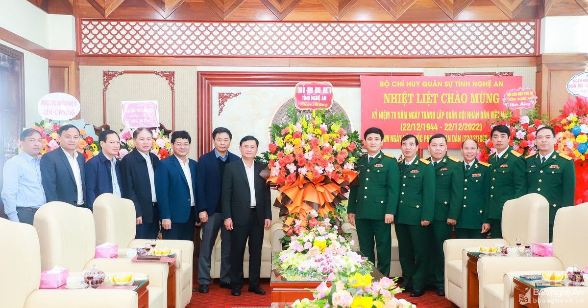 Bí thư Tỉnh ủy Nghệ An Thái Thanh Quý chúc mừng Ngày thành lập Quân đội nhân dân Việt Nam