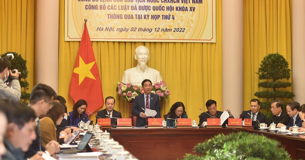 Công bố Lệnh của Chủ tịch nước về 6 luật vừa được Quốc hội thông qua