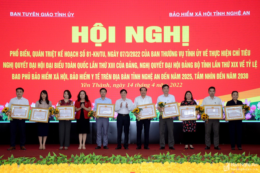 Nghệ An: Quán triệt kế thoạch thực hiện chỉ tiêu về tỷ lệ bao phủ BHXH, BHYT