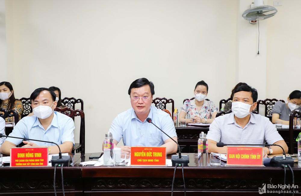 Chủ tịch UBND tỉnh Nguyễn Đức Trung tiếp công dân định kỳ tháng 4/2022