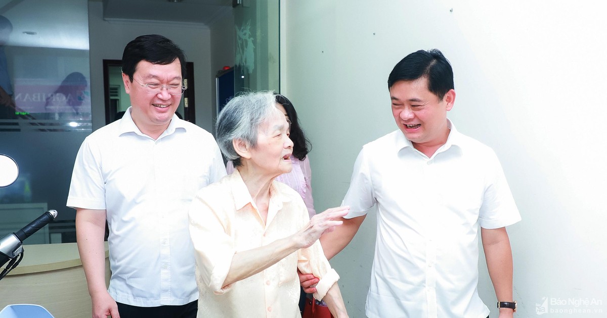Lãnh đạo tỉnh Nghệ An thăm, chúc sức khỏe bà Lê Nguyễn Hồng Minh - con gái của cố Tổng Bí thư Lê Hồng Phong