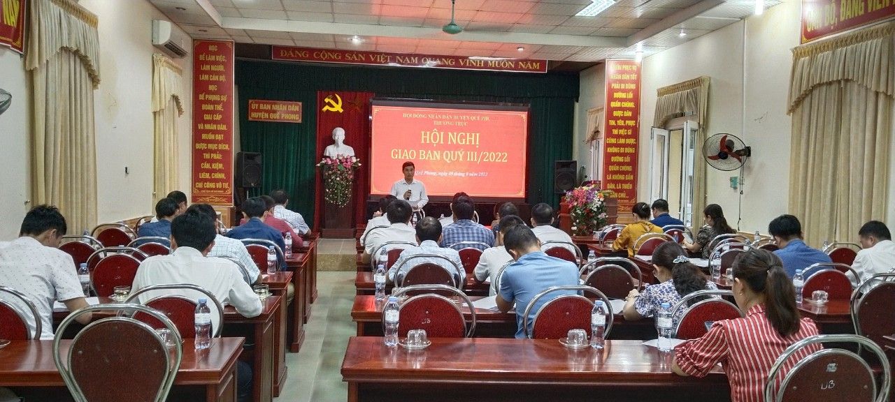 Quế Phong: Thường trực HĐND huyện tổ chức Hội nghị giao ban với Thường trực HĐND các xã, thị trấn quý 3 năm 2022