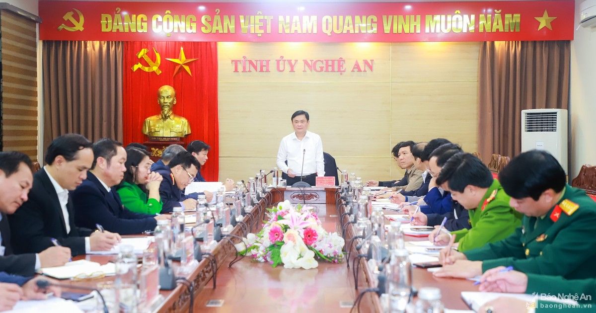 Thường trực Tỉnh ủy Nghệ An giao ban Khối Nội chính tháng 12/2022