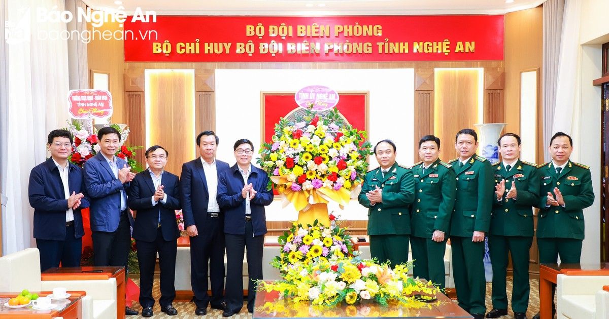 Lãnh đạo tỉnh Nghệ An chúc mừng Bộ đội Biên phòng nhân kỷ niệm 64 năm ngày truyền thống