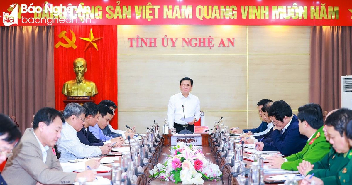 Thường trực Tỉnh ủy Nghệ An giao ban khối Nội chính tháng 2/2023