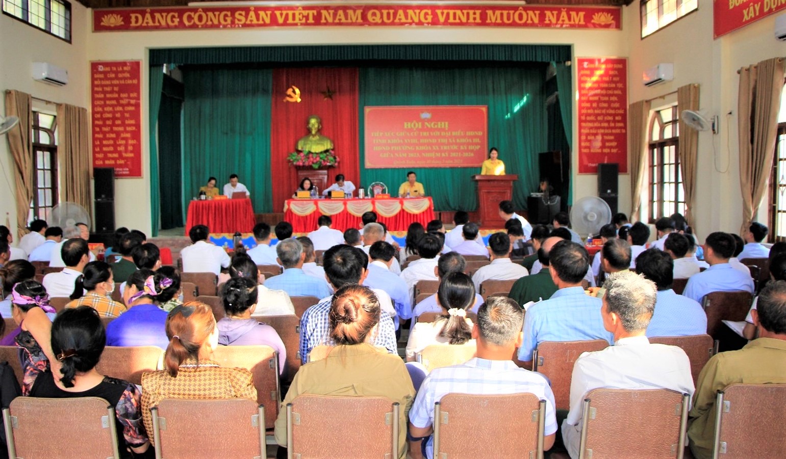 Phối hợp tiếp xúc cử tri của đại biểu HĐND 3 cấp tại phường Quỳnh Xuân nhiệm kỳ 2021-2026