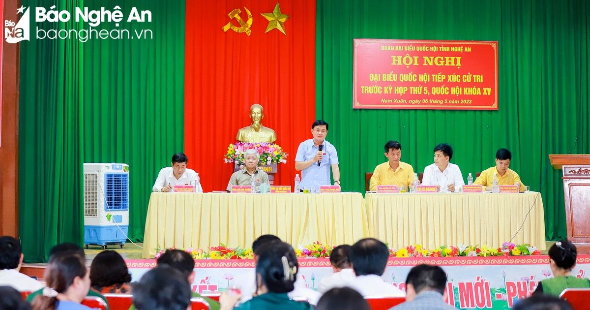 Đại biểu Quốc hội đoàn Nghệ An tiếp xúc cử tri huyện Nam Đàn