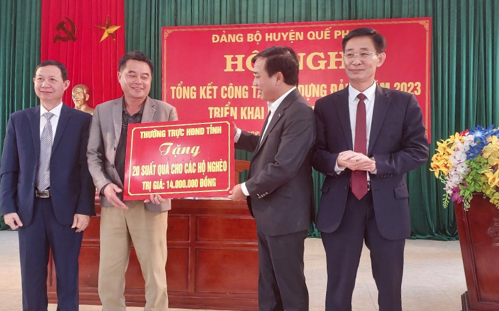 Phó Chủ tịch HĐND tỉnh Nguyễn Như Khôi dự Hội nghị tổng kết công tác xây dựng Đảng năm 2023 tại huyện Quế Phong
