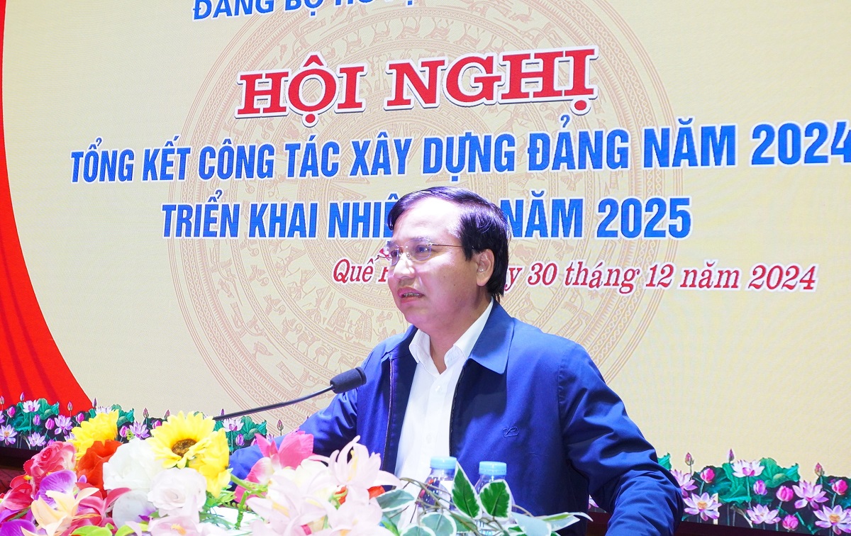 Phó Chủ tịch HĐND tỉnh Nguyễn Như Khôi dự Hội nghị tổng kết công tác xây dựng Đảng năm 2024 tại huyện Quế Phong