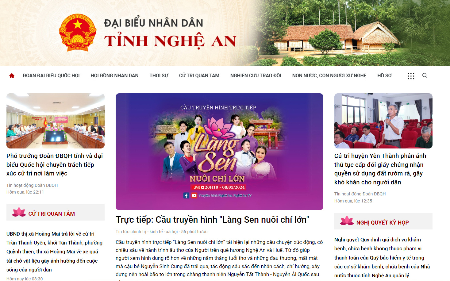 Trang TTĐT Đại biểu nhân dân tỉnh Nghệ An: Vượt 3,5 triệu lượt truy cập trong 4 tháng đầu năm 2024