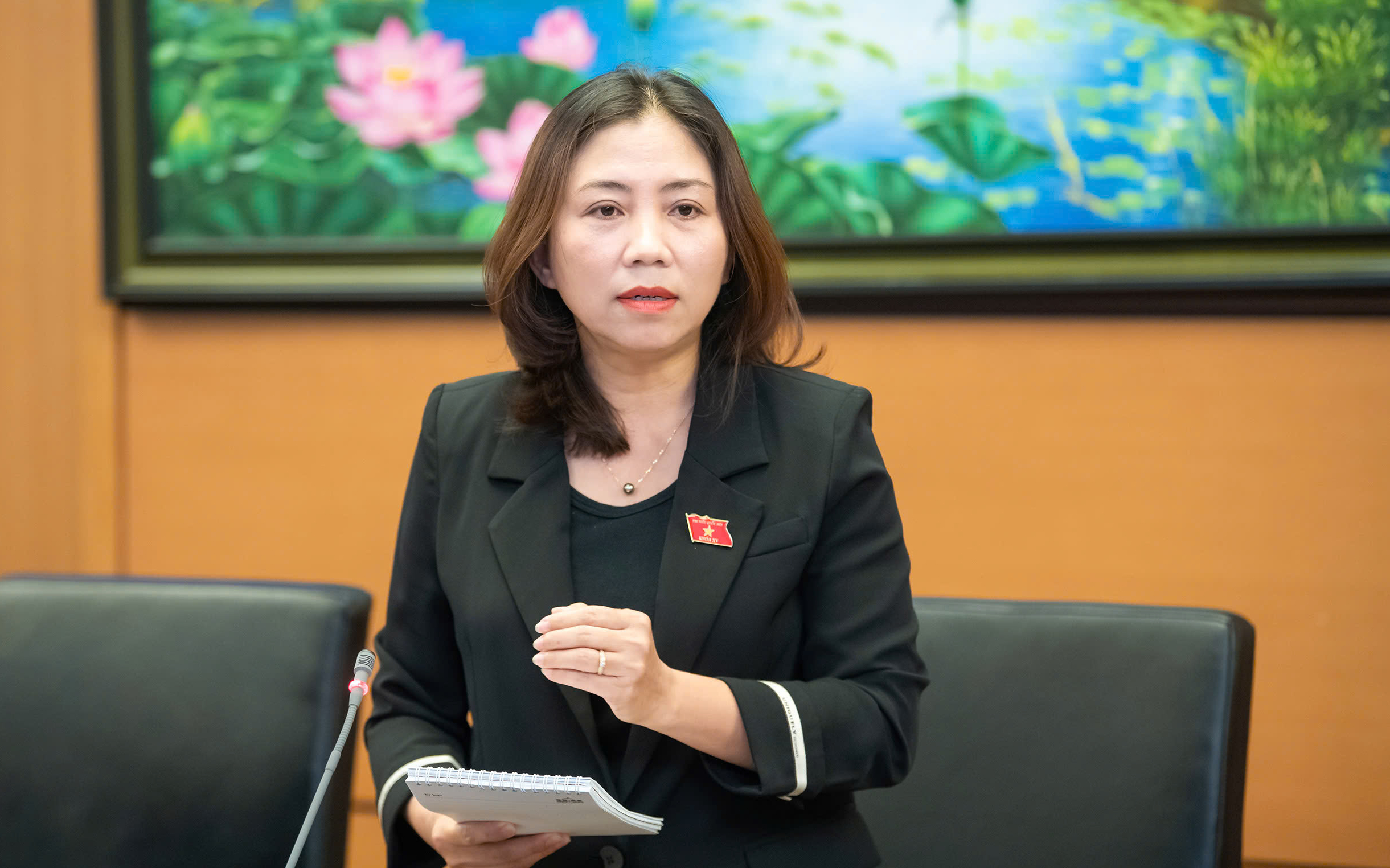 Đại biểu Hoàng Thị Thu Hiền (Đoàn ĐBQH tỉnh Nghệ An) đề xuất nhiều giải pháp nâng cao chất lượng dân số và bảo đảm cân bằng giới tính khi sinh