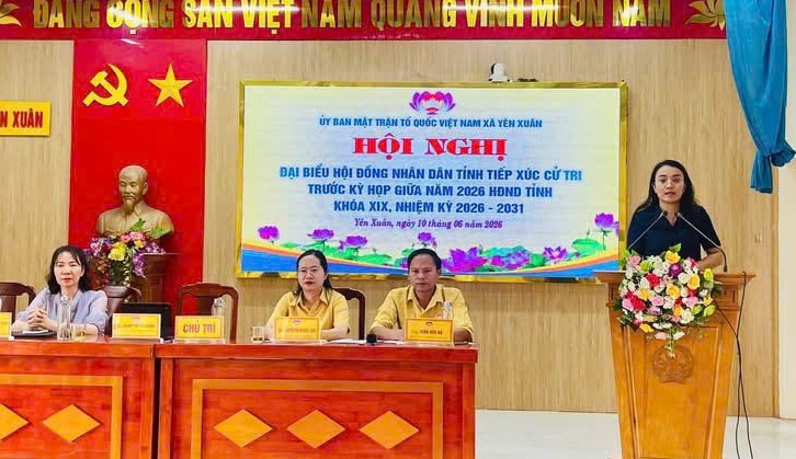 Cử tri xã Yên Xuân kiến nghị nhiều vấn đề về đất đai, hạ tầng và dân sinh