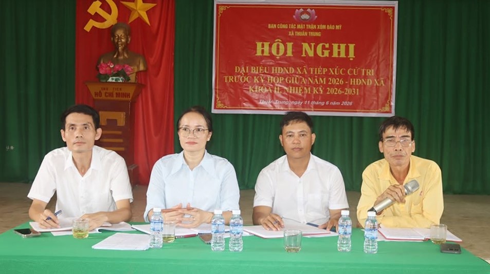 Đại biểu HĐND xã Thuần Trung tổ chức tiếp xúc cử tri trước kỳ họp thường lệ giữa năm 2026