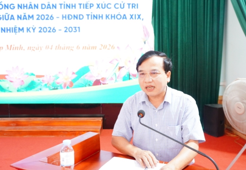 Phó Chủ tịch HĐND tỉnh Nguyễn Như Khôi tiếp xúc cử tri tại xã Hợp Minh