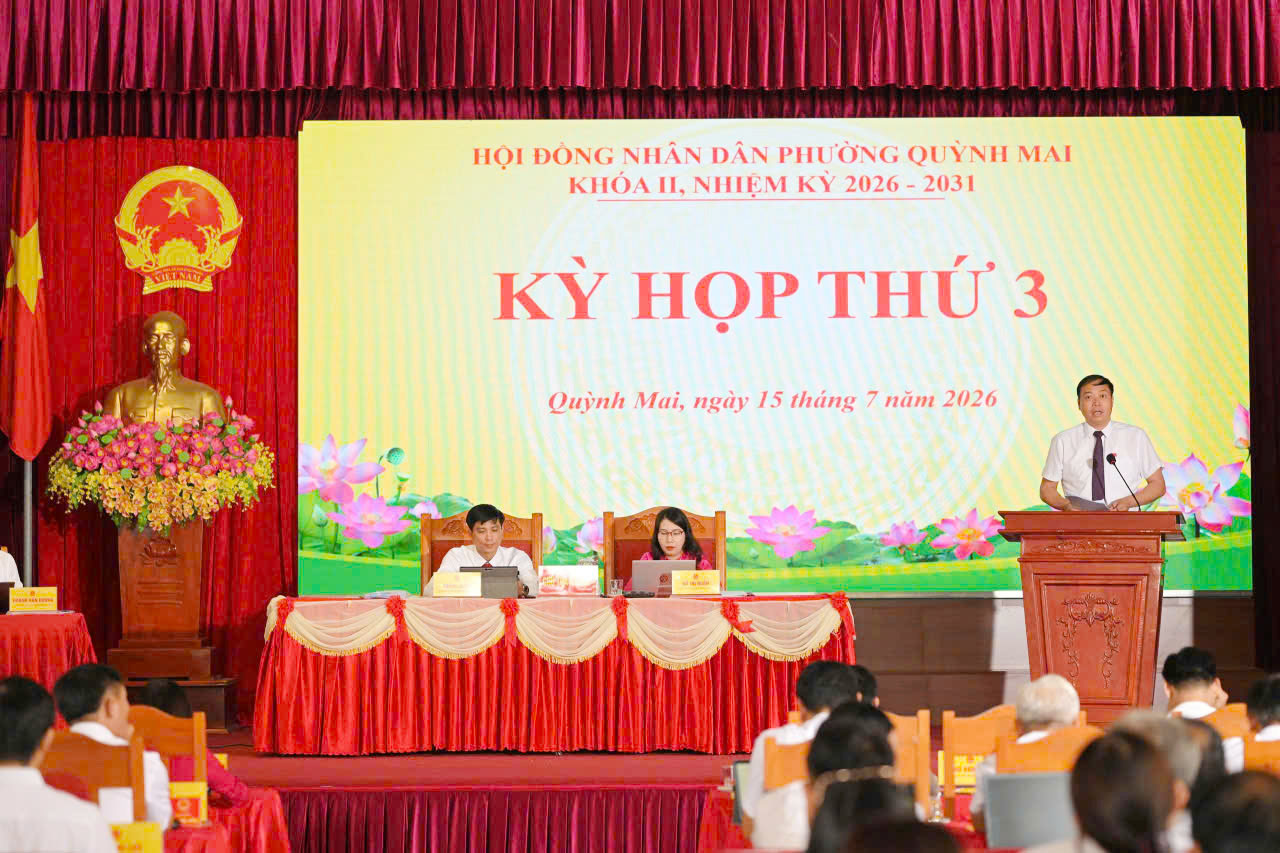 HĐND phường Quỳnh Mai, khóa II, nhiệm kỳ 2026-2031 tổ chức Kỳ họp thứ 3