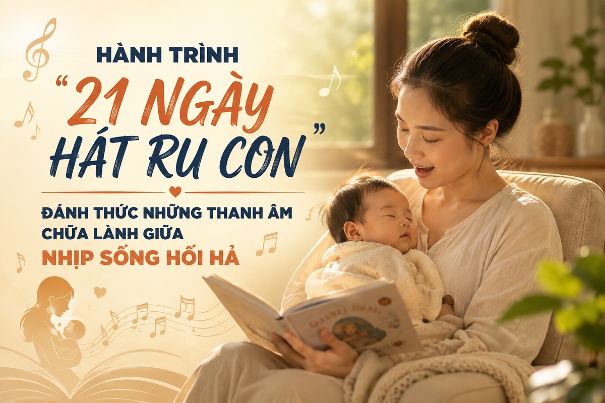 Hành trình “21 ngày hát ru con”: đánh thức những thanh âm chữa lành giữa nhịp sống hối hả