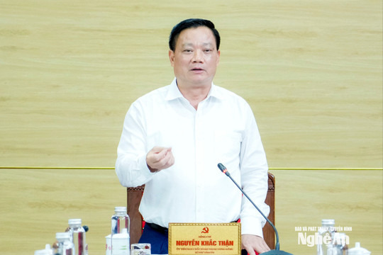 Ban Thường vụ Tỉnh ủy Nghệ An bàn phương án sắp xếp tổ chức bộ máy khối chính quyền, phân bổ nguồn tăng thu ngân sách năm 2025