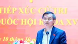 Giám đốc Học viện Chính trị Quốc gia Hồ Chí Minh Đoàn Minh Huấn tiếp xúc cử tri xã Hưng Nguyên Nam