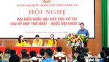 Giám đốc Học viện Chính trị Quốc gia Hồ Chí Minh và Bí thư Tỉnh ủy Nghệ An tiếp xúc cử tri phường Vinh Lộc