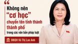 ĐBQH Vũ Thị Lan Anh: Không nên “cơ học” chuyển tên tỉnh thành thành phố trong các văn bản pháp luật