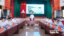 Đồng chí Hoàng Nghĩa Hiếu làm việc với 10 xã, phường phía Bắc tỉnh