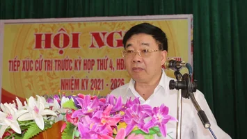 Phó Bí thư Thường trực Tỉnh ủy Nguyễn Văn Thông tiếp xúc cử tri trước kỳ họp thứ 4, HĐND tỉnh khóa XVIII