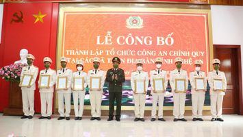 Công an Nghệ An: Công bố thành lập tổ chức Công an chính quy tại các xã trên địa bàn tỉnh