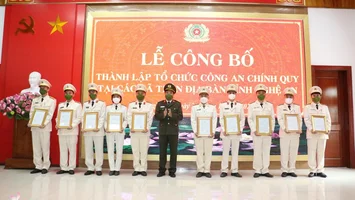 Công an Nghệ An: Công bố thành lập tổ chức Công an chính quy tại các xã trên địa bàn tỉnh