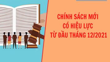Những chính sách pháp luật có hiệu lực từ tháng 12/2021