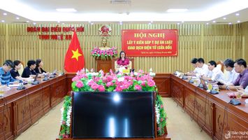 Đoàn ĐBQH Nghệ An lấy ý kiến góp ý Luật Giao dịch điện tử (sửa đổi): Luật là hành lang để phát triển chuyển đổi số