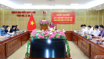 Đoàn ĐBQH Nghệ An lấy ý kiến góp ý Luật Giao dịch điện tử (sửa đổi): Luật là hành lang để phát triển chuyển đổi số