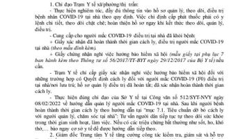 Hướng dẫn cấp giấy cho người mắc Covid-19 hưởng bảo hiểm xã hội
