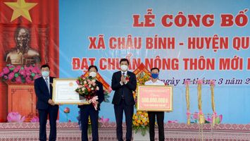 Công bố xã Châu Bính, huyện Quỳ Châu đạt chuẩn nông thôn mới