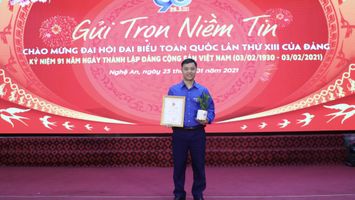 Đại diện Nghệ An lọt top 10 Gương mặt trẻ Việt Nam tiêu biểu năm 2021