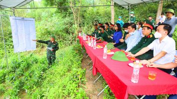 Hội nghị phổ biến ý định diễn tập khu vực phòng thủ huyện Hưng Nguyên năm 2022