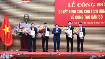 Nghệ An: Trao quyết định bổ nhiệm cán bộ 2 Sở và Ban quản lý Khu kinh tế Đông Nam