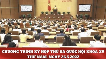 Kỳ họp thứ Ba, Quốc hội Khóa XV: Chương trình làm việc ngày 26.5.2022