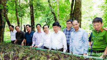 Chủ tịch UBND tỉnh Nguyễn Đức Trung kiểm tra các dự án đầu tư tại huyện Kỳ Sơn