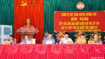 Cử tri huyện Quỳnh Lưu phản ánh bất cập trong bố trí chức danh cựu chiến binh xã