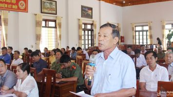 Cử tri huyện Nghi Lộc phản ánh nhiều bất cập trong giải quyết thủ tục hành chính về đất đai