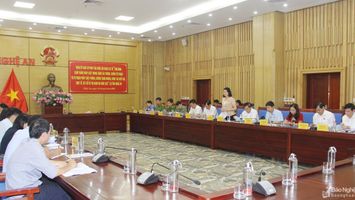 Đoàn công tác của Ủy ban Tư pháp của Quốc hội làm việc tại tỉnh Nghệ An