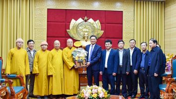 Ban Trị sự Giáo hội Phật giáo Việt Nam tỉnh Nghệ An chúc Tết tỉnh Nghệ An