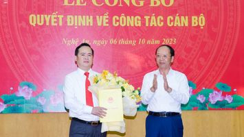Công bố Quyết định điều động, bổ nhiệm Giám đốc Trung tâm Xúc tiến đầu tư, thương mại và du lịch tỉnh Nghệ An