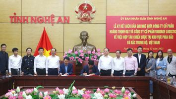 UBND tỉnh Nghệ An làm việc với Công ty CP Hoàng Thịnh Đạt và Công ty CP Vantage Logistics
