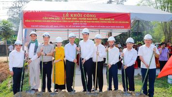 Lãnh đạo TP. Hồ Chí Minh và tỉnh Nghệ An dự lễ khởi công cầu dân sinh tại huyện Nam Đàn
