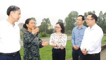 Đoàn đại biểu Quốc hội tỉnh và Thường trực HĐND tỉnh làm việc với thị xã Hoàng Mai