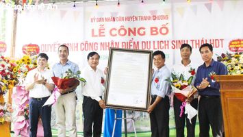 Công bố quyết định công nhận điểm du lịch sinh thái tại xã Thanh Thuỷ, huyện Thanh Chương