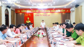 Thường trực Tỉnh ủy Nghệ An giao ban khối Nội chính tháng 4/2023
